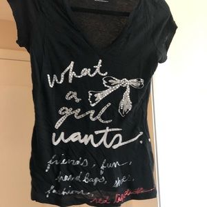 Black express t shirt with glitz